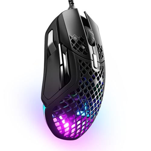SteelSeries Aerox 5 – Raton Gaming Con Cable – Diseño ultraligero resi