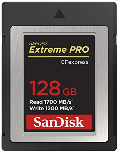 SanDisk Extreme PRO 128GB CF Express Card Type B, up to 1700MB/s, for