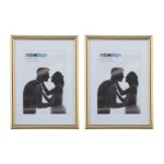 Relaxdays 2 Marcos Fotos 13 x 18 cm, Portarretratos con Paspartú 9 x 1