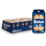 Mahou 0,0 Tostada, Pack de 24 Latas x 33 cl, Cerveza Lager Refrescante