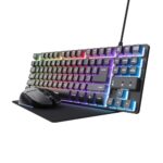 Trust GXT 1794 Pack Teclado Gaming QWERTY Español con Ratón y Alfombri