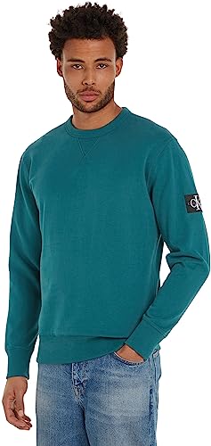 Calvin Klein Jeans Badge Crew Neck J30J323426 Sudaderas, Azul (Atlanti