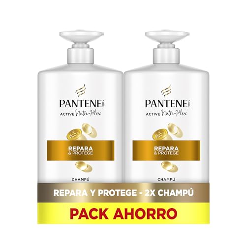 Pantene Pro-V Repara Y Protege Champú 2x1000ML, Dispensador, Pelo Seco