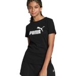 PUMA ESS Logo tee G Camiseta, Niñas, Black, 104
