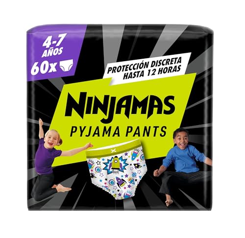 DODOT Ninjamas Pañal Branguita para Pijama con Naves Espaciales, 60 Pa