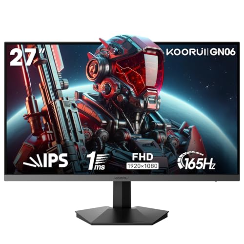 KOORUI Monitor 27 Pulgadas,Monitor Gaming 165Hz, Pantalla Ordenador IP