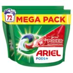 Ariel Todo En Uno PODS, Detergente Líquido Para Lavadora 72 Cápsulas +