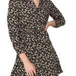 ONLY Onlcory L/S Cuello en V Túnica Wvn Noos Top, Black/AOP: Sarah Dit