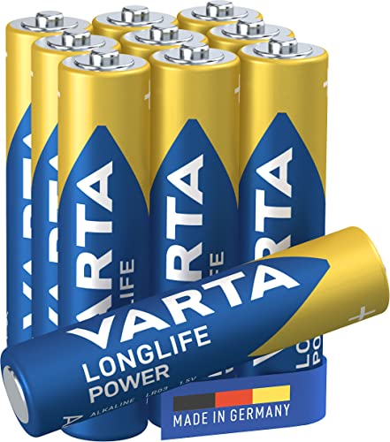 VARTA Pilas AAA, paquete de 10, Longlife Power, Alcalinas, 1,5V, para