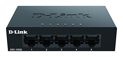 D-Link DGS-105GL Switch Gigabit 5 Puertos, sin gestión, 1000 megas por