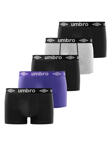 Umbro Calzoncillo Ropa Interior Hombre Algodón Liso (Paquete de 5)