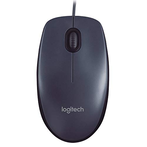 Logitech M90 Ratón con Cable USB, Seguimiento Óptico 1000 DPI, Ambidie