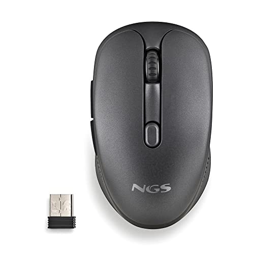 NGS EVO Rust Black – Ratón inalámbrico Recargable de 2,4 GHz para Orde