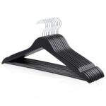 Amazon Basics Perchas de madera para prendas de traje, 10 unidades, Ne