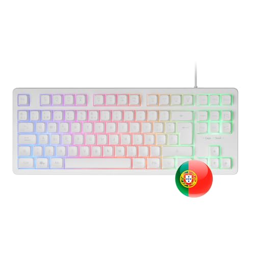 Mars Gaming MK023, Teclado Gaming TKL, Tecnología Híbrida H-Mech, Ilum