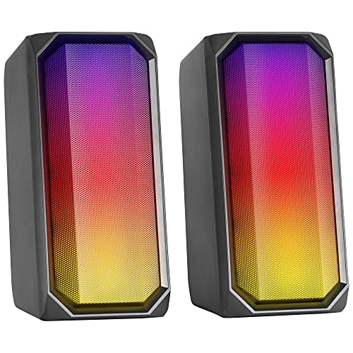 Mars Gaming MSRGB, Altavoz Bluetooth Potente 15W, RGB Full Mesh, 2 Dri