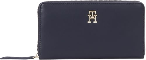 Tommy Hilfiger Cartera Mujer Logotape con Cremallera, Azul (Space Blue