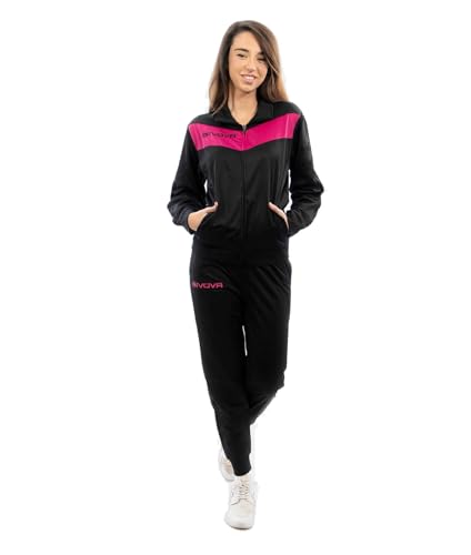Givova Visa Chandal, Hombre, Multicolor (Nero/Fucsia), S