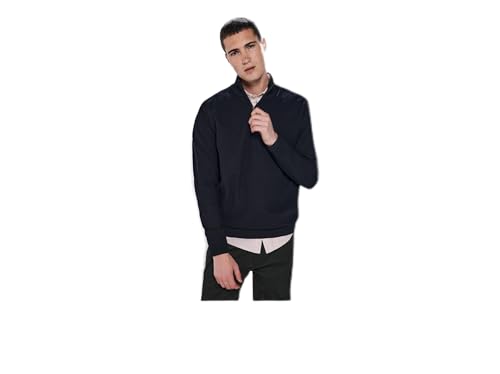 Springfield Jersey de Cuello Mao Structure Daily Gg12 Cremallera, Negr