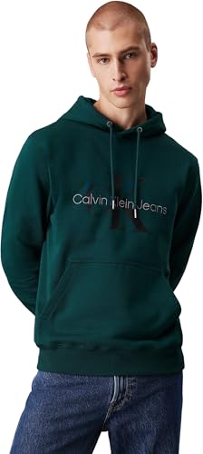 Calvin Klein Sudadera Hombre Hoodie Seasonal Monologo Regular con Capu