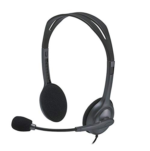 Logitech H111 Auriculares con Cable, Sonido Estéreo con Micrófono Gira