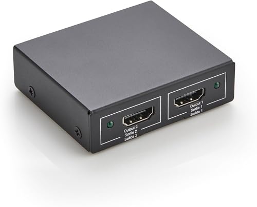 Amazon Basics Splitter HDMI con Salida 1 en 2. 4K a 60 Hz para monitor