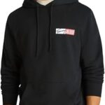 Tommy Jeans Sudadera Hombre Entry Graphic con Capucha, Negro (Black),