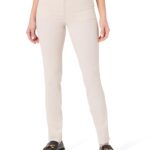 Caroll PK011-ADELMOB Pantalón, Beige, 44 para Mujer