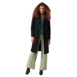 VERO MODA Vmfortuneaya Ss23 Noos-Abrigo Largo Chaqueta, Negro/Detalle: