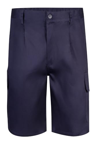 VELILLA 344 Bermudas Multibolsillos, Color Azul Marino, Talla 42