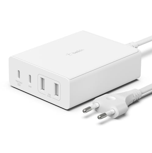 Belkin estación de carga USB GaN de 108 W, cargador USB C, concentrado