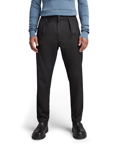 G-Star Para Hombre Pantalones chinos Drawstring Tapered, Negro (dk bla