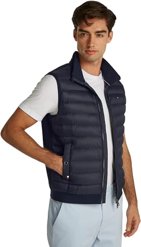 Tommy Hilfiger Mix Media Vest Mw0Mw38982 Otras Sudaderas, Blue (Desert