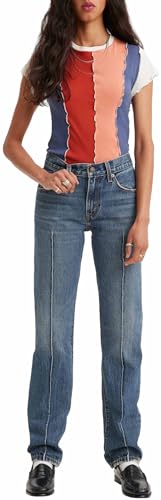 Levi’s Middy Straight with Pintuck Vaqueros Mujer, No Filter, 24W / 29