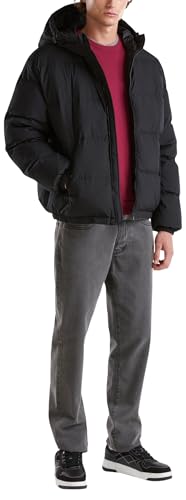 United Colors of Benetton Chaqueta 2jf8un05e Corta, Negro, S Hombres
