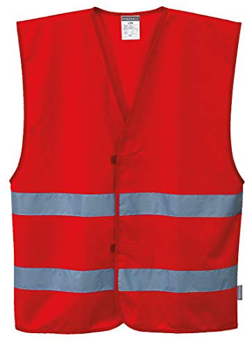 Portwest Chaleco Iona, Tamaño: XX/3X, Color: Rojo, F474RERXX/3X