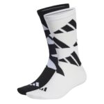 adidas Unisex adulto AEROREADY Crew Logo Brand Love Socks 2 Pairs, Whi