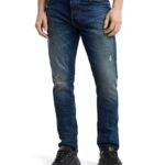 G-STAR 3301 Slim Jeans Vaqueros, Azul (Worn In Mountain Dusk Destroyed