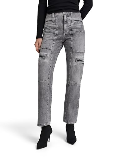 G-Star para Mujer Jeans Viktoria Utility High Straight, Gris (Faded Gr