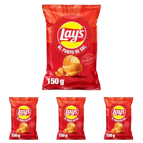 Lay’S Patatas Fritas Al Punto de Sal, 150g (Paquete de 4)