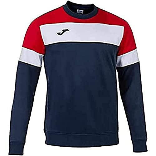 Joma Crew IV Sudaderas, Hombre, Rojo-Negro, 2XS
