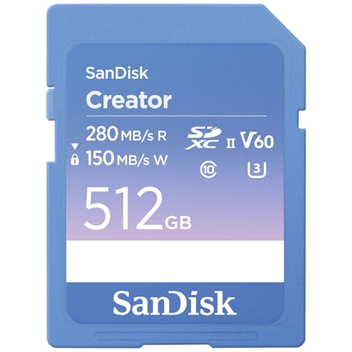SanDisk Creator Tarjeta SD UHS-II 512 GB (para DSLR y Mirrorless-Cámar