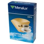 Menalux CFP4 – 100 Filtros de papel, número 4, para cafetera de goteo