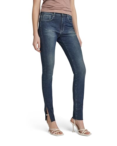 G-Star Para Mujer Jeans 3301 Skinny Slit, Azul (antique forest blue D2
