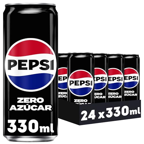 Pepsi zero Refresco de cola con cero azúcar y cero calorías, pack de 2