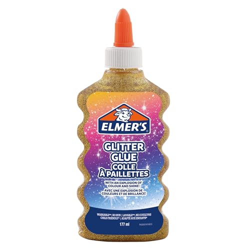 Elmer’s pegamento con purpurina dorado, lavable y apto para niños, 177