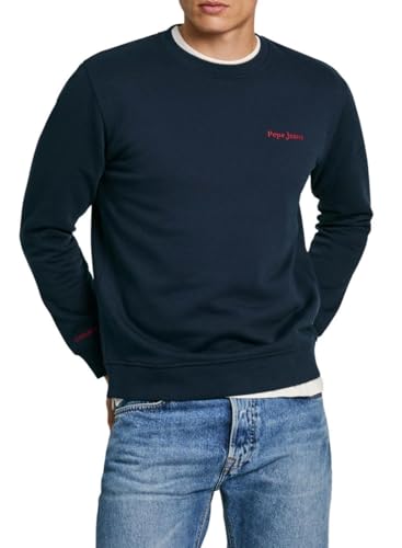 Pepe Jeans Axel Crew Sudadera, Azul (Dulwich Blue), XS para Hombre