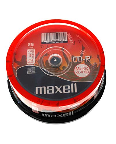 Cd-r audio maxell music xl-ii 80 tarrina 25 uds