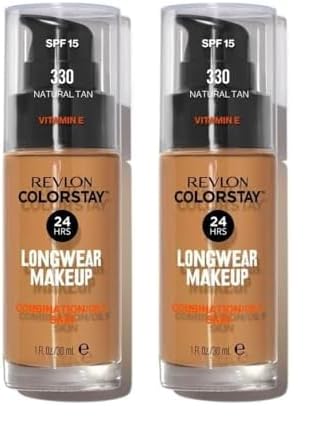 REVLON – ColorStay Base de Maquillaje SPF 15, con Vitamina E, Cobertur