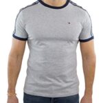 Tommy Hilfiger Hombre Camiseta Manga Corta Cuello Redondo, Gris (Grey